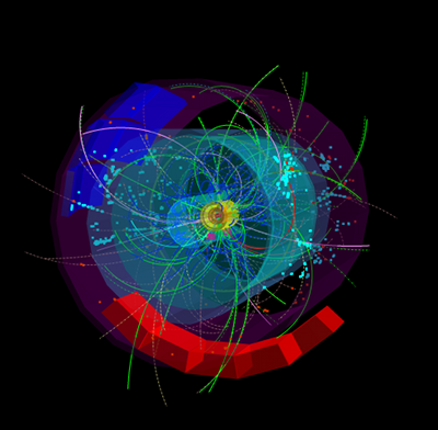 Collisione nel rilevatore ALICE: http://aliceinfo.cern.ch/Public/ev_41_3D.png